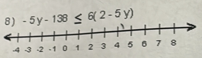 -5y-138≤ 6(2-5y)