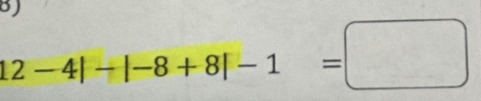 12-4|-|-8+8|-1=□