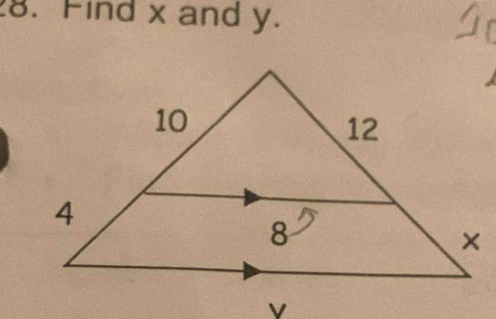 Find x and y.