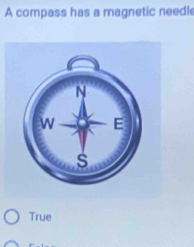 A compass has a magnetic needle
True