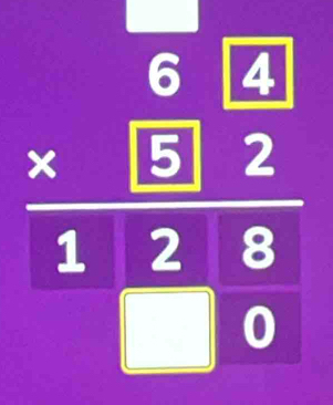 beginarrayr 6□ 4 * 52endarray 12 hline □ 0 beginarrayr □  □ endarray