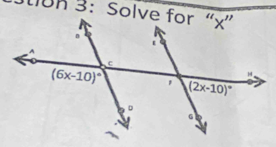 3: Solve for “x”