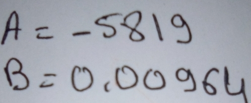 A=-5819
B=0.00964