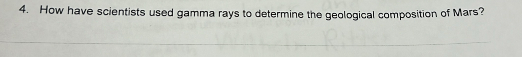 How have scientists used gamma rays to determine the geological composition of Mars?