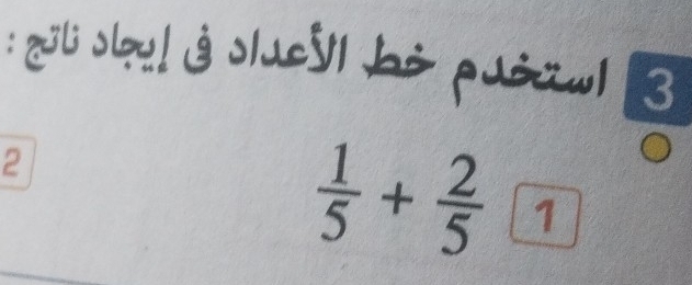 zoli slou! ở slacil bỏ paštwl 3 
2
 1/5 + 2/5  1