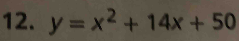 y=x^2+14x+50