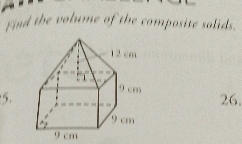 Find the volume of the composite solids. 
5.26.