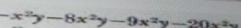 -x^2y-8x^2y-9x^2y-20x^2y