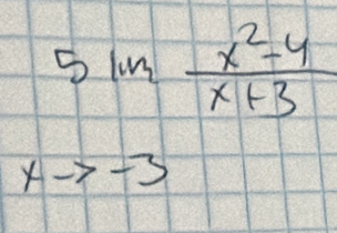 limlimits _xto -3 (x^2-4)/x+3 