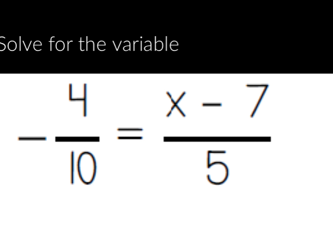 Solve for the variable