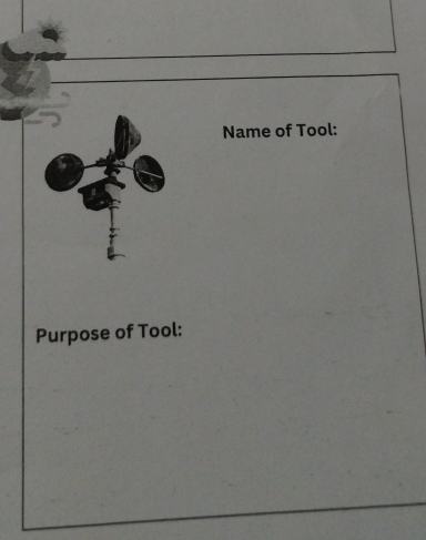 Name of Tool: 
Purpose of Tool: