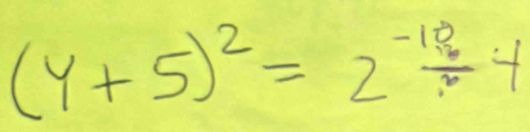 (y+5)^2=2^(-10)/ 4