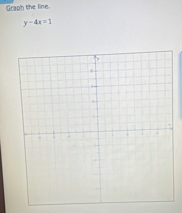 Graph the line.
y-4x=1