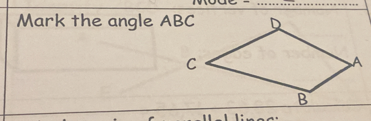 Mark the angle ABC