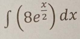 ∈t (8e^(frac x)2)dx