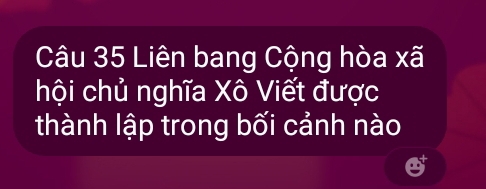 Liên bang Cộng hòa xã
hội chủ nghĩa Xô Viết được 
thành lập trong bối cảnh nào