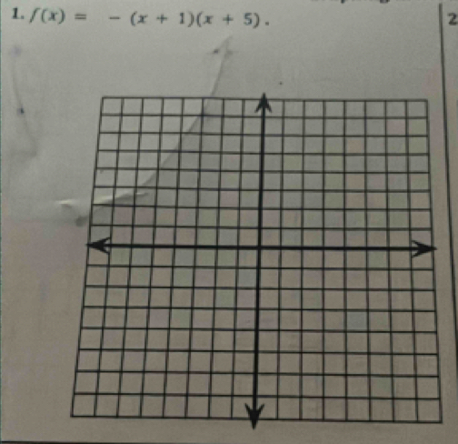 f(x)=-(x+1)(x+5). 2