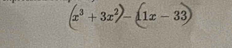 x³ + 3x² − 11x − 33