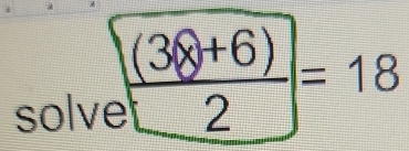 solve  ((38+6))/2 =18