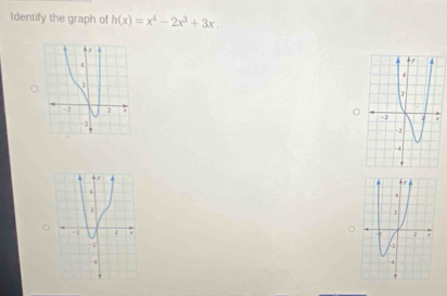 Identify the graph of h(x)=x^4-2x^3+3x.