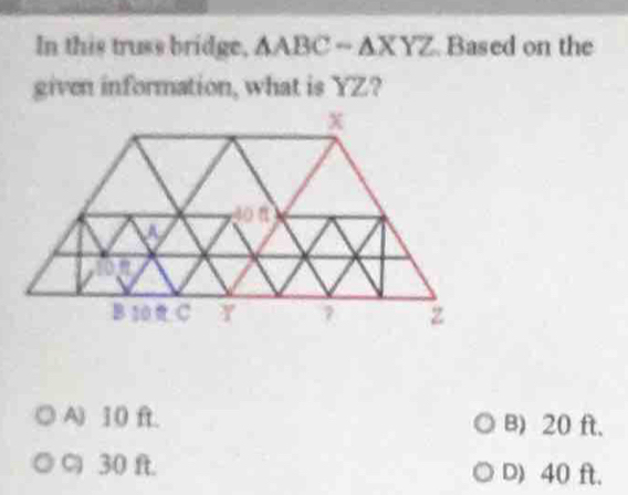 Solved: In this truss bridge, ABC- XYZ Based on the given information ...