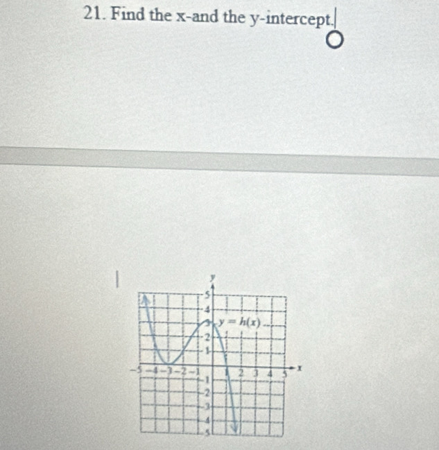 Find the x-and the y-intercept.
1