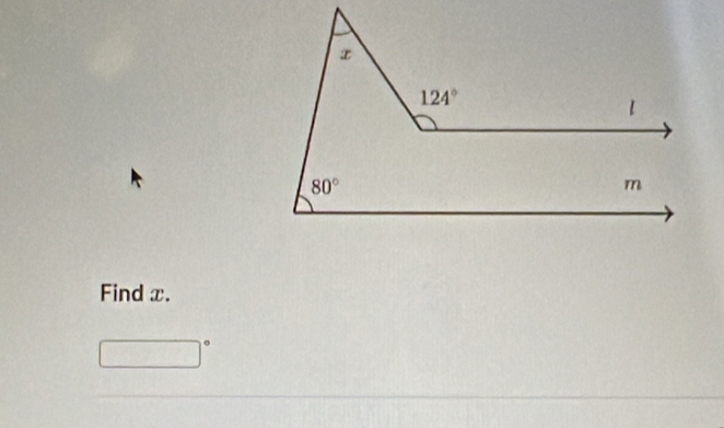 Find x.
^ □°