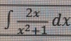 ∈t  2x/x^2+1 dx