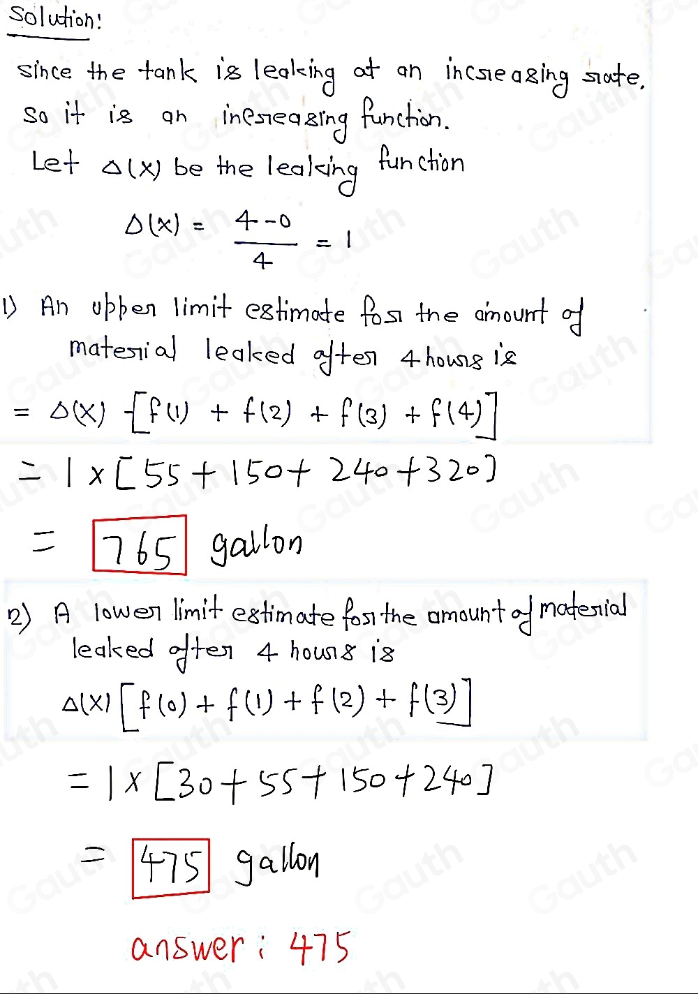 Resuelto:A tank is leaking at an increasing rate as indicated by the ...