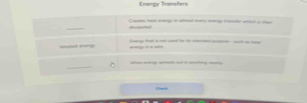 Energy Transfers