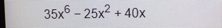 35x^6-25x^2+40x