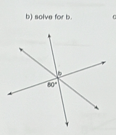 solve for b. C