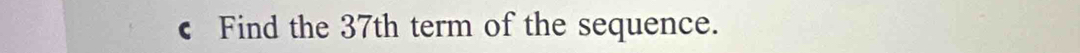 Find the 37th term of the sequence.