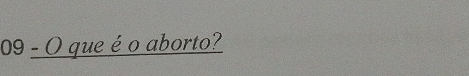 que é o aborto?