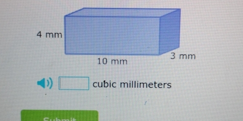 )) □ cubic millimeters