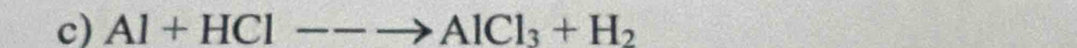 Al+HCl--to AlCl_3+H_2