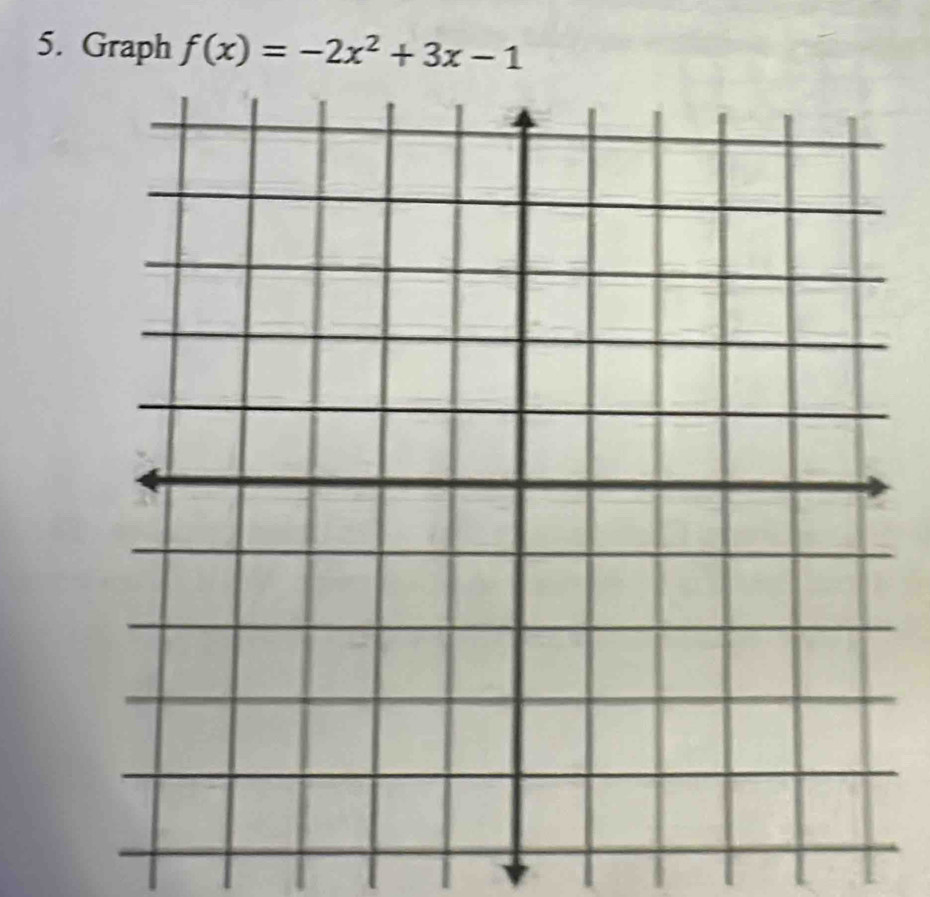 Graph f(x)=-2x^2+3x-1