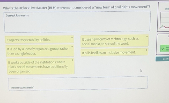 Solved: Why is the #BlackLivesMatter (BLM) movement considered a “new ...