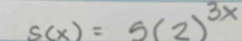 s(x)=5(2)^3x