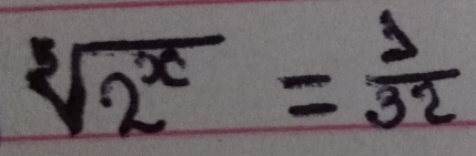 sqrt[5](2)^x= 1/32 