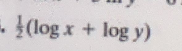  1/2 (log x+log y)