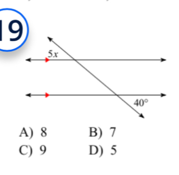 A) 8 B) 7
C) 9 D) 5