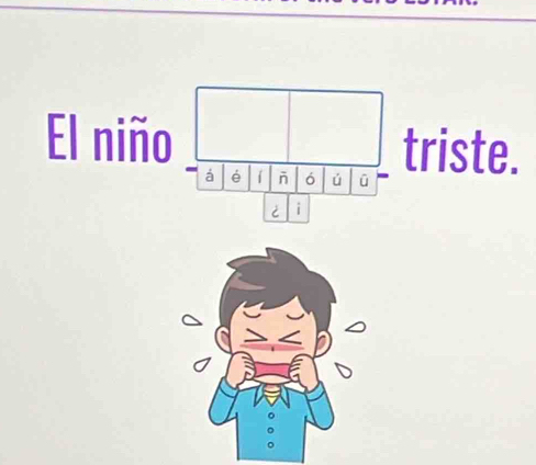 El niño triste.
á é ó ú ū 
i