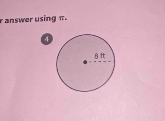 answer using π.
4