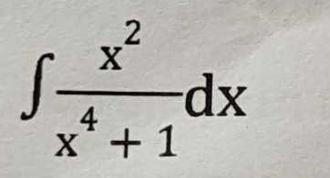 ∈t  x^2/x^4+1 dx