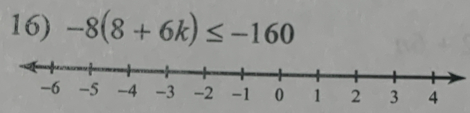 -8(8+6k)≤ -160