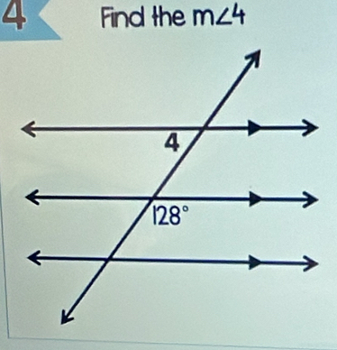 Find the m∠ 4