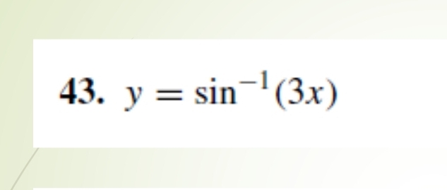 y=sin^(-1)(3x)