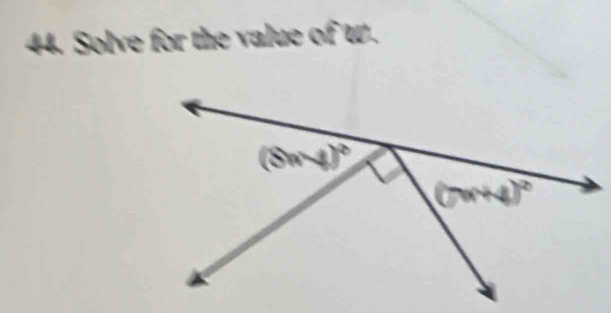 Solve for the value of w.