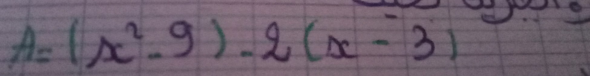 A=(x^2-9)-2(x-3)